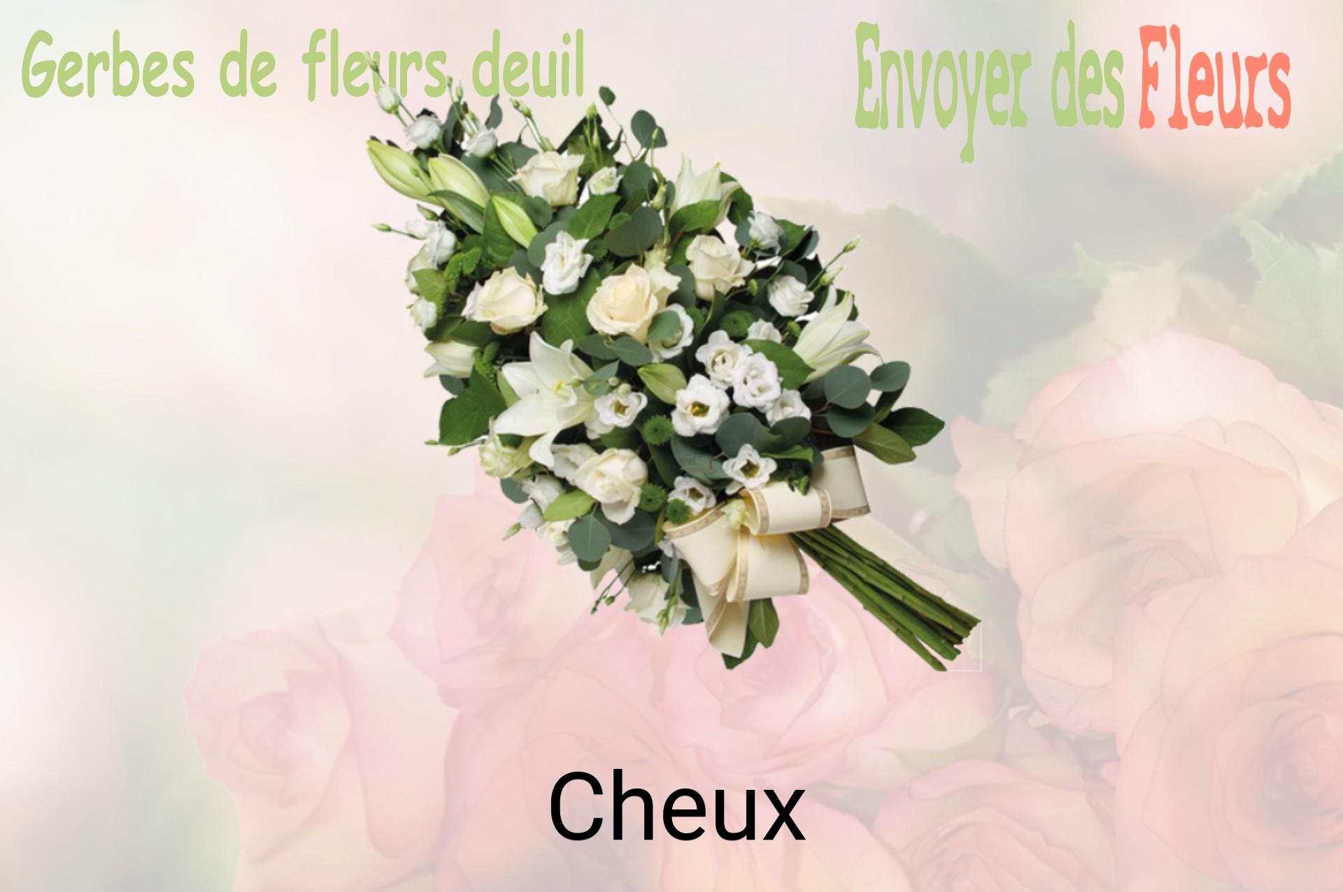 Gerbe de fleurs de deuil livrée à Cheux